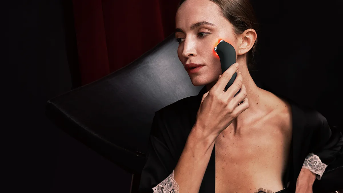 A woman using FAQ 402 device